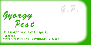 gyorgy pest business card