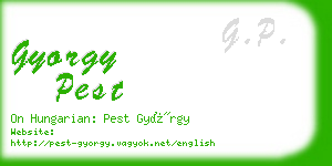 gyorgy pest business card